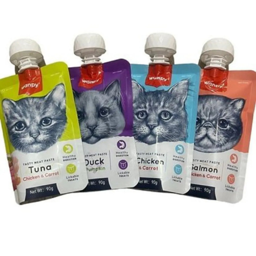 Tasty Meat Paste Taze Sıvı Kedi Ödül Maması Kedi Ödül Maması 4x90gr